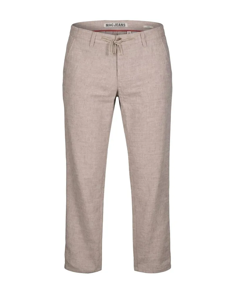 MAC Jeans Herren Hose mit Leinen LENNOX SPORT Braun