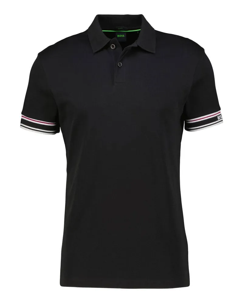 HUGO BOSS Herren Poloshirt ZONE Slim Fit Schwarz