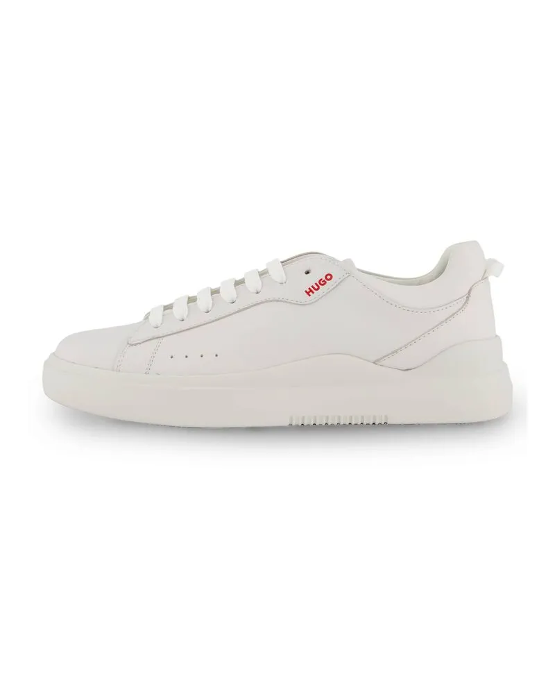 HUGO BOSS Herren Sneaker BLAKE_TENN_LT_N aus Leder Weiss
