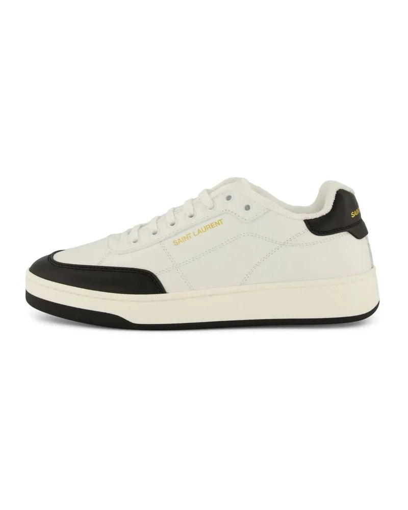 Saint Laurent Herren Sneaker aus Leder SL61 GREENWICH Weiss