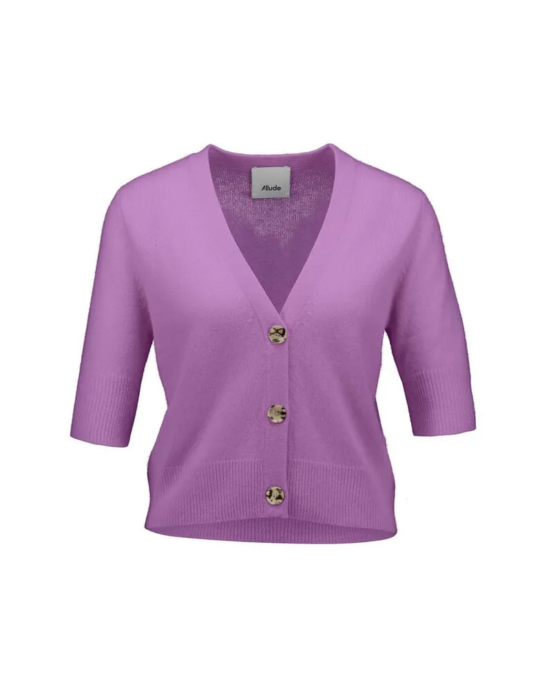 ALLUDE Damen Strickjacke aus Kaschmir Viola