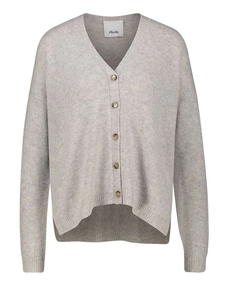 ALLUDE Damen Kaschmir-Strickjacke Grau