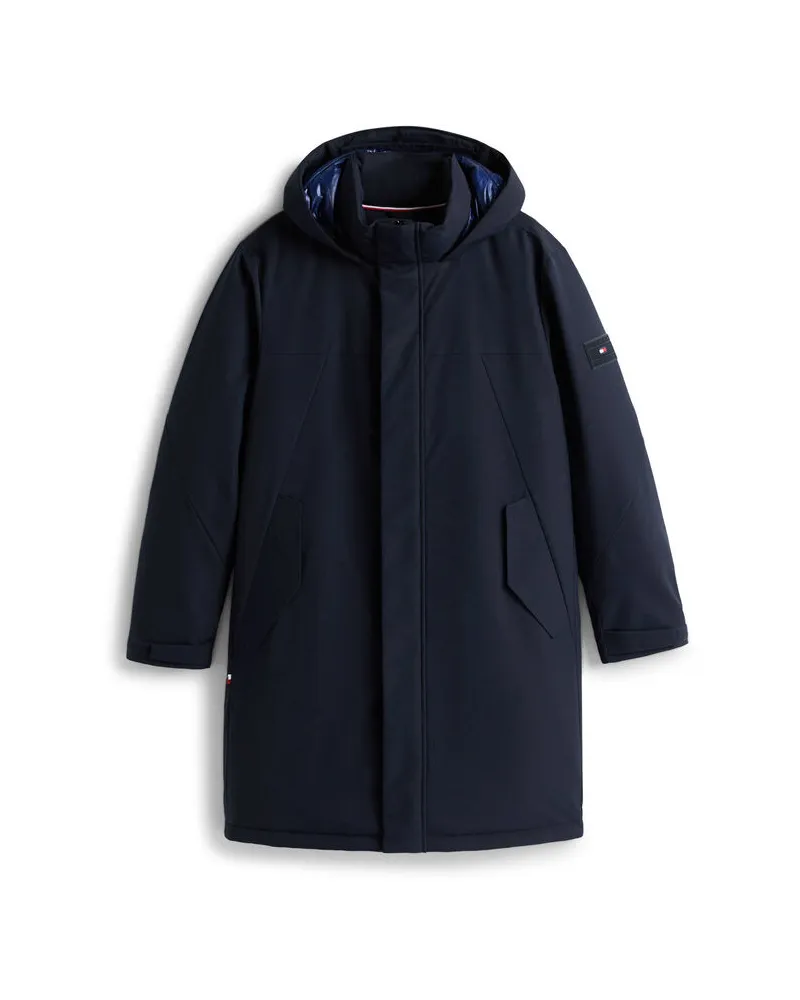 Tommy Hilfiger Herren Parka TECH HOODED PADDED PARKA aus recyceltem Polyester Marine