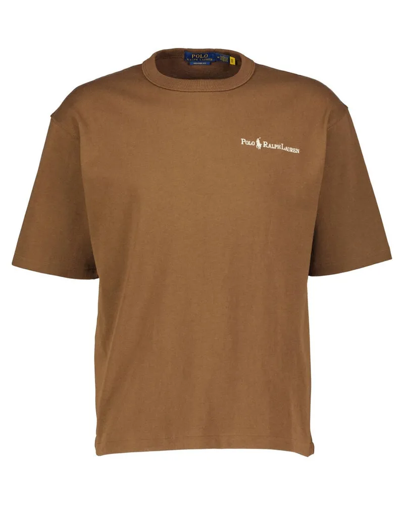 Ralph Lauren Herren T-Shirt mit gesticktem Logo Nougat