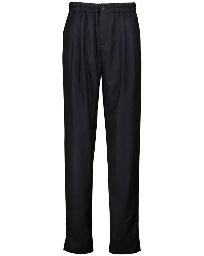 Giorgio Armani Herren Hose aus Wolle und Kaschmir Marine
