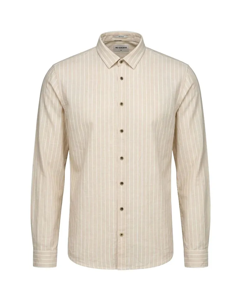 No Excess Herren Hemd Regular Fit Camel