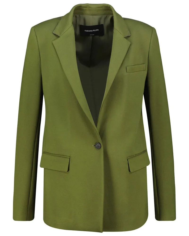 Fabiana Filippi Damen Blazer Slim Fit Oliv