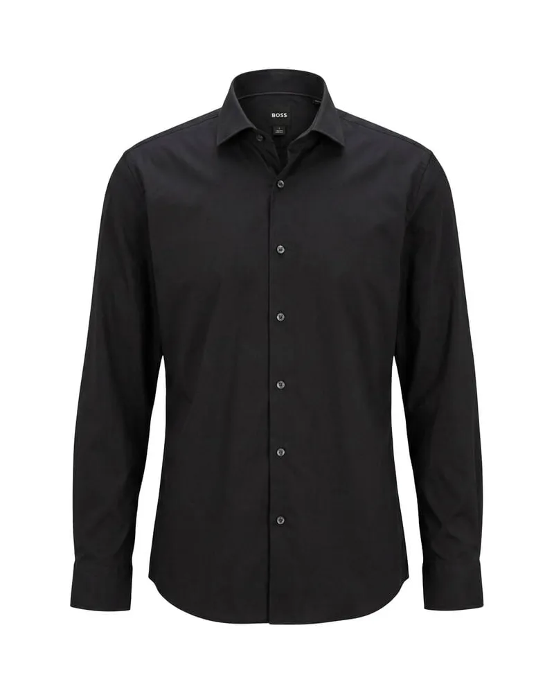 HUGO BOSS Herren Hemd P-HANK Schwarz