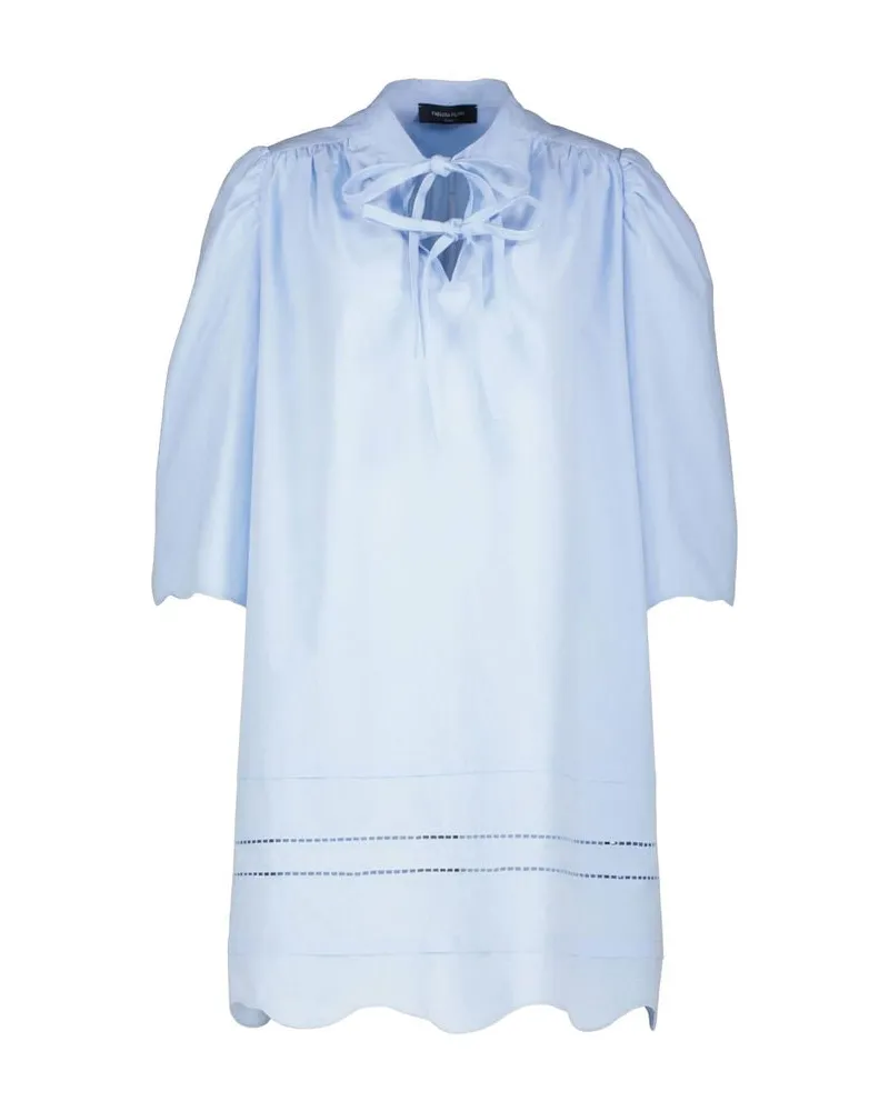 Fabiana Filippi Damen Minikleid aus Baumwolle Bleu