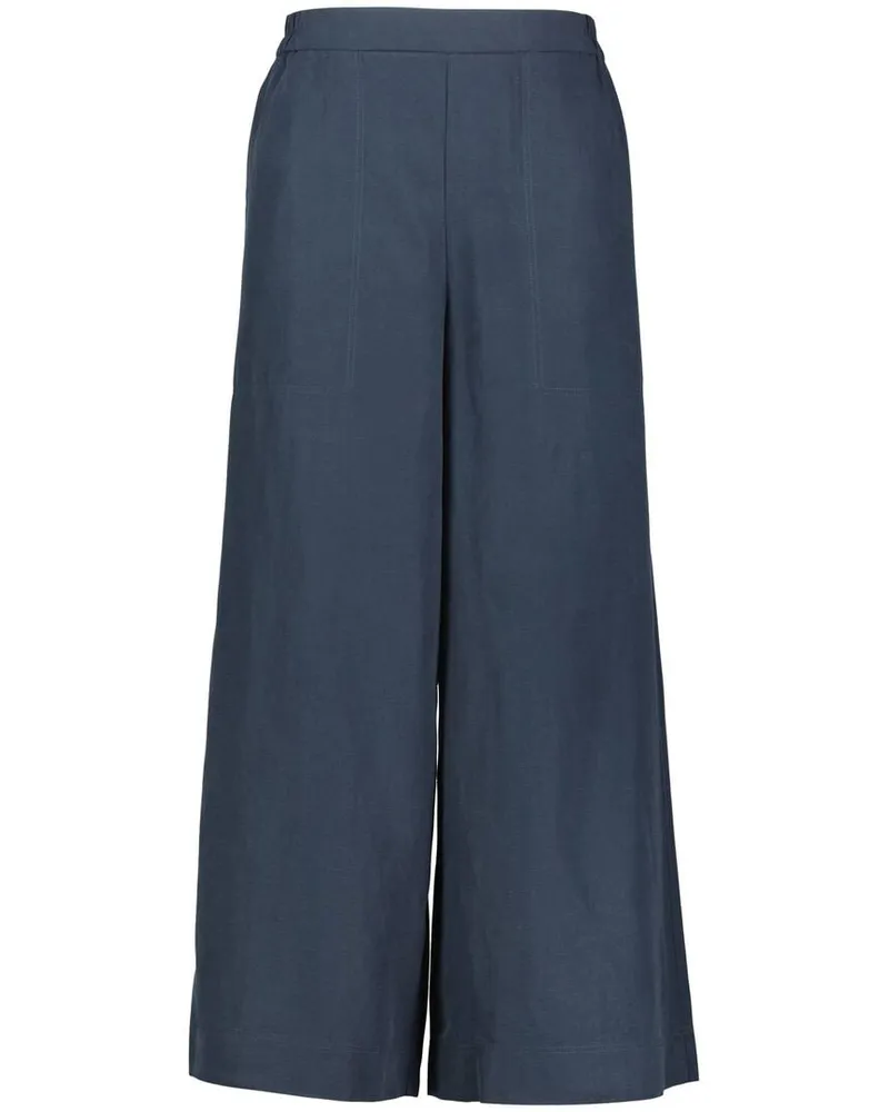 Marc O'Polo Damen Culotte aus Lyocell-Leinen-Mix Marine