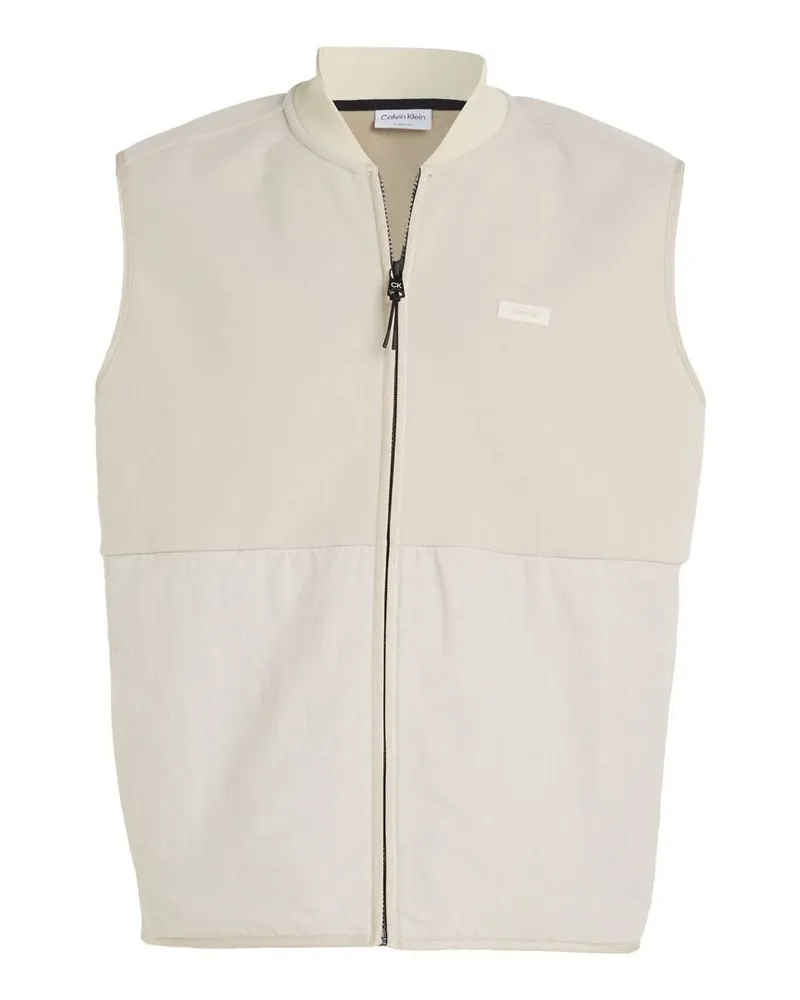 Calvin Klein Herren Fleeceweste BONDED FLEECE VEST Beige