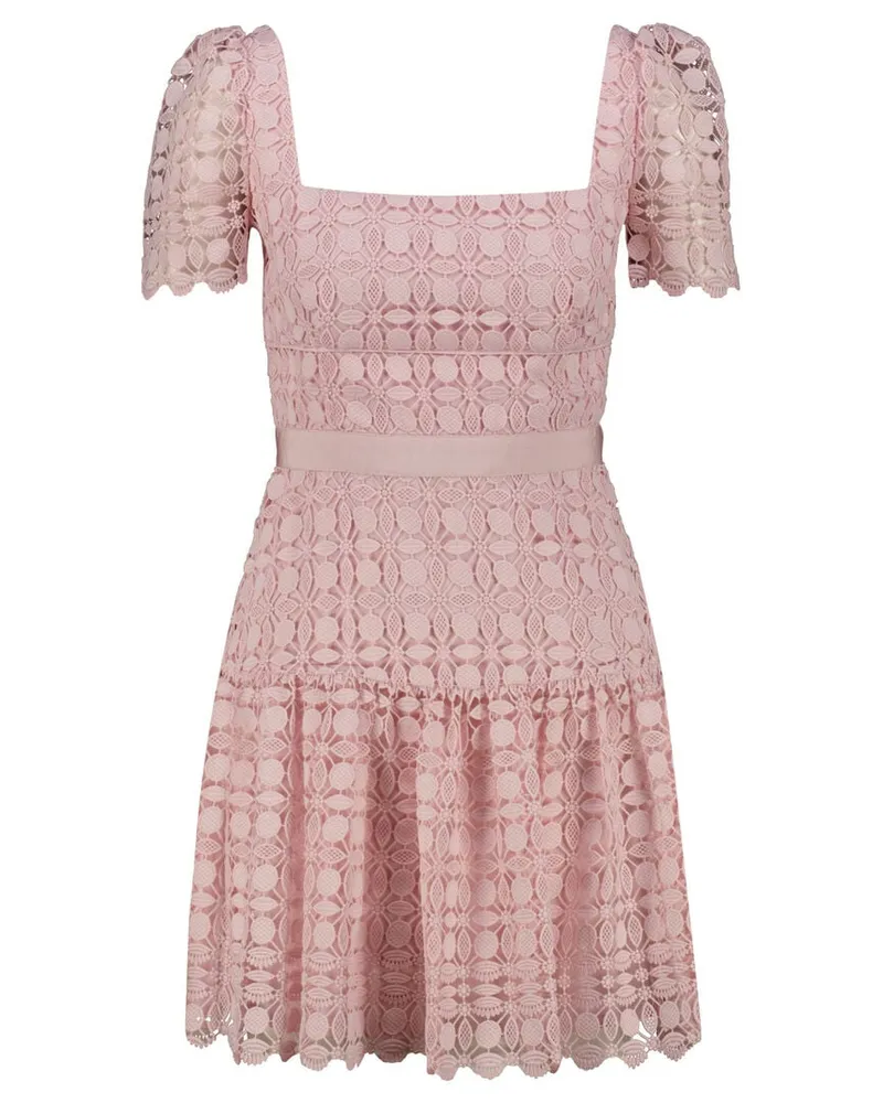 Self-Portrait Damen Spitzenkleid PETAL LACE MINI DRESS Pink