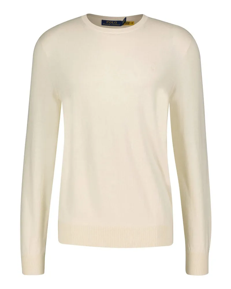 Ralph Lauren Herren Strickpullover aus Baumwolle und Kaschmir Creme