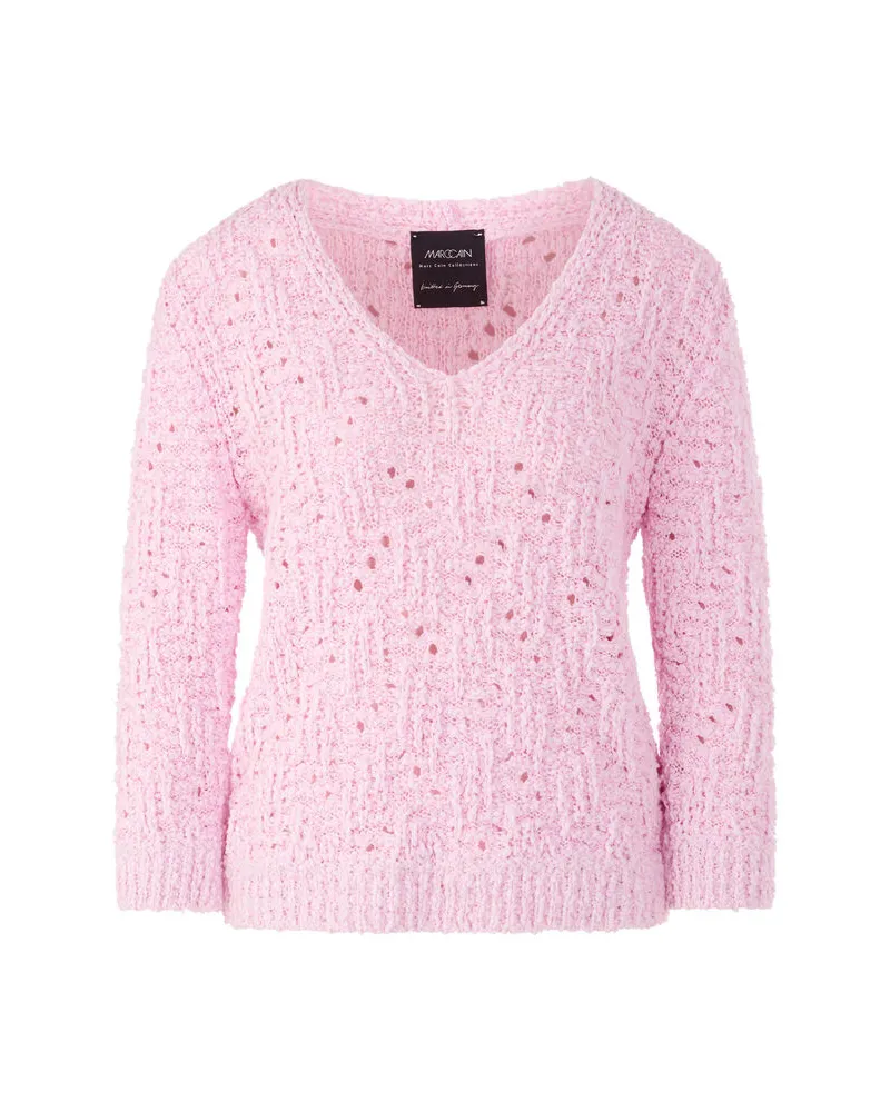 Marc Cain Damen Pullover aus Baumwollmischung Rosa