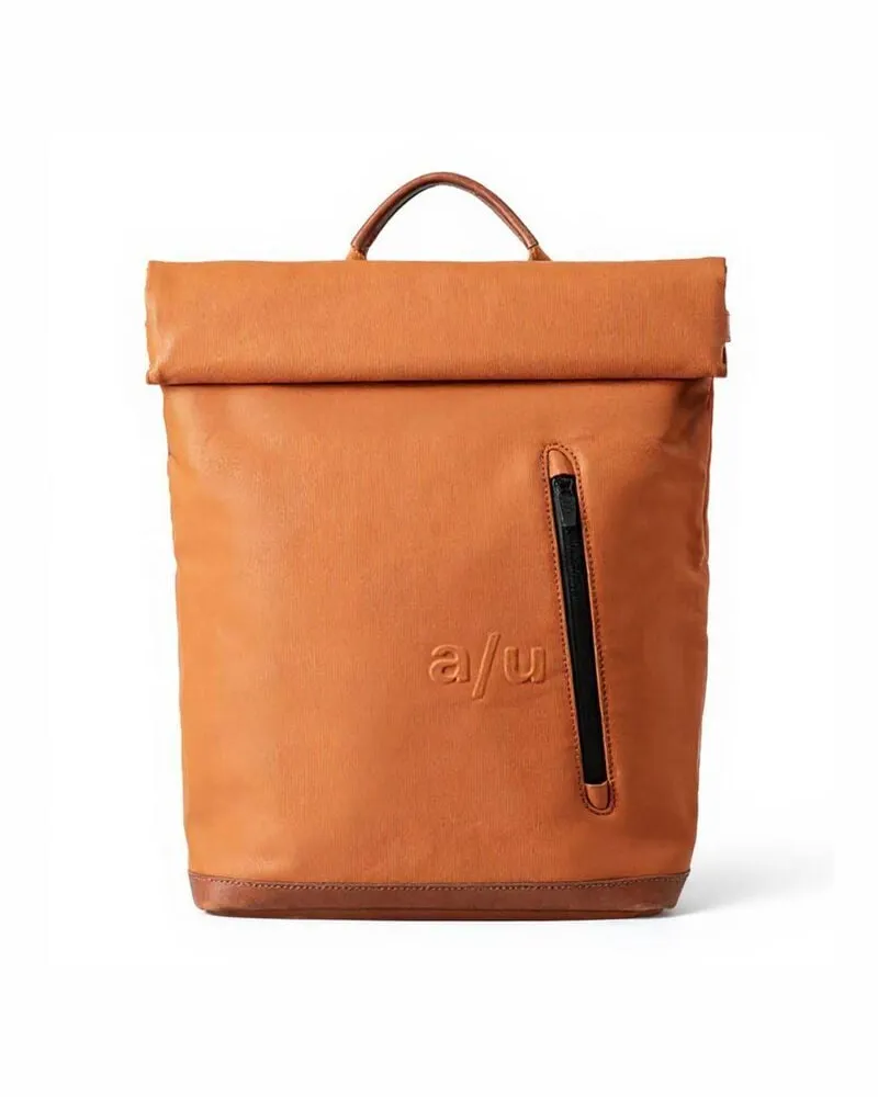 Aunts & Uncles Rucksack WAKAYAMA Kompakte Passform aus Bio-Baumwolle und Leder Honig