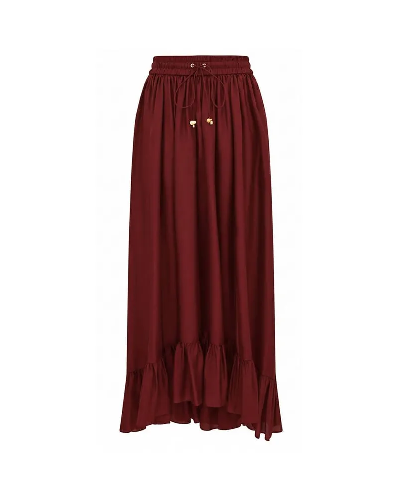 Zimmermann Damen Seidenrock ASTER MAXI Bordeaux