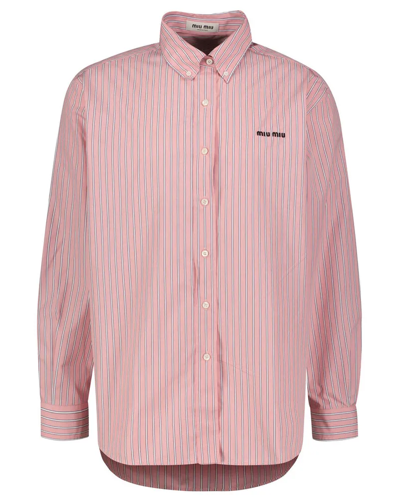 Miu Miu Damen Bluse aus Popeline Pink