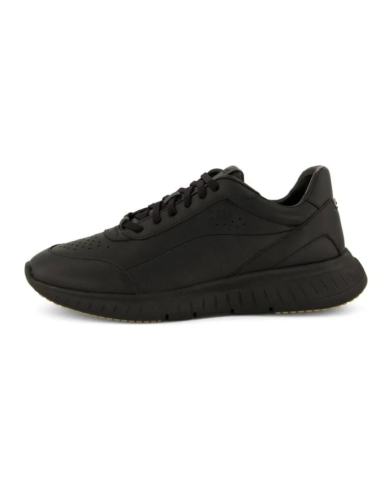 HUGO BOSS Herren Sneaker Leder TITANIS_SLON Schwarz
