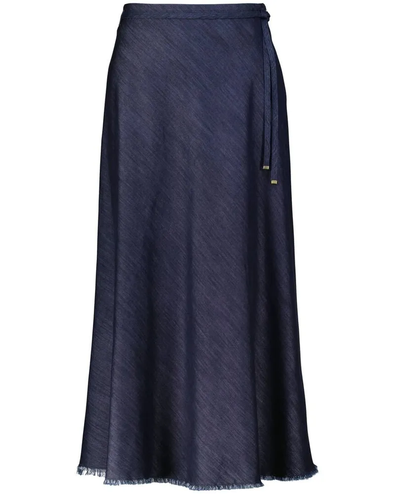 Luisa Cerano Damen Denimrock mit Bindeband Blue