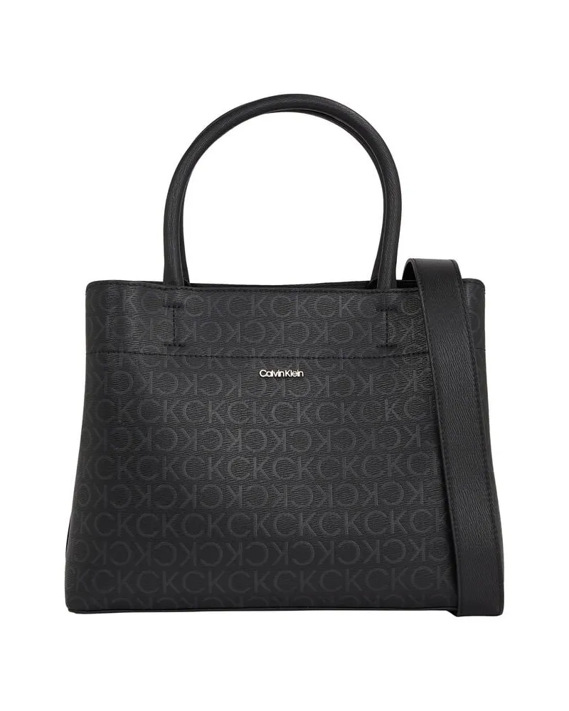 Calvin Klein Damen Handtasche BUSINESS MEDIUM TOTE-EPI MONO Schwarz