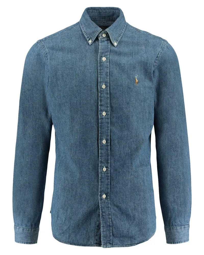 Ralph Lauren Herren Hemd "Slim Fit" Langarm Darkblue