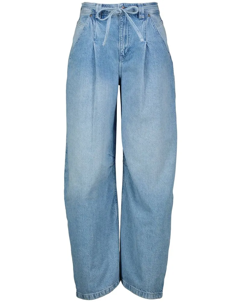 HUGO BOSS Damen Jeans mit Bundfalten C_PLEATED BARREL Marine
