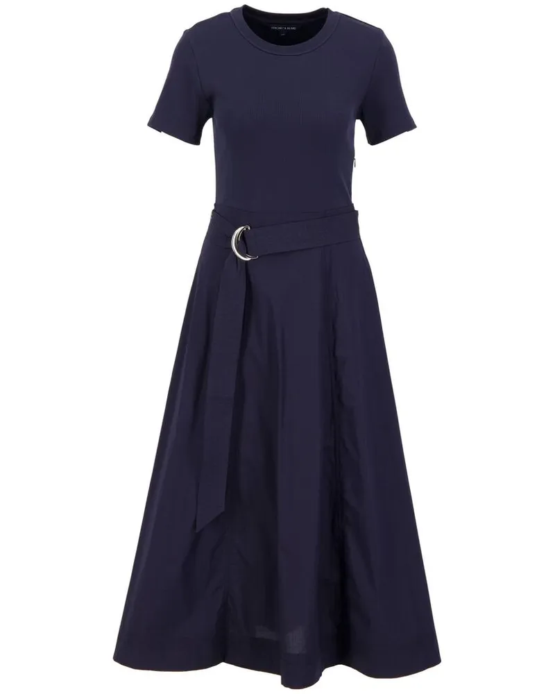 Veronica Beard Damen Midikleid FACIA MIXED MEDIA DRESS Marine