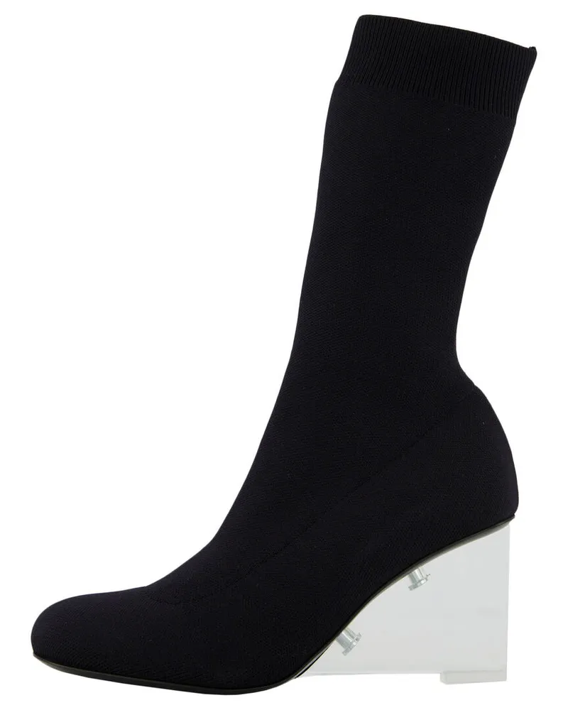 Alexander McQueen Damen Stiefelette KNITTING SOCK BOOT Schwarz