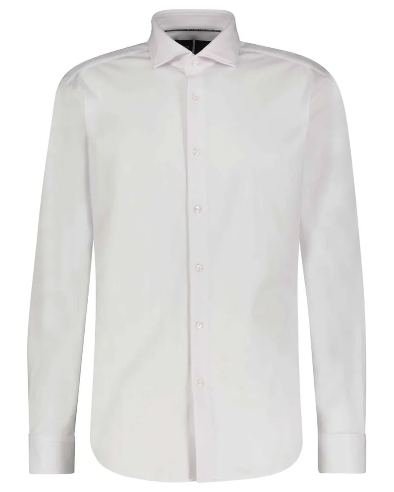 HUGO BOSS Herren Hemd P-JOE-SPREAD-C1-222 Regular Fit Langarm Weiss