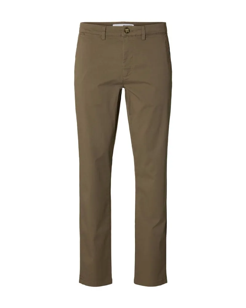 Selected Homme Herren Chinohose SLHSLIM-NEW MILES Slim Fit Braun