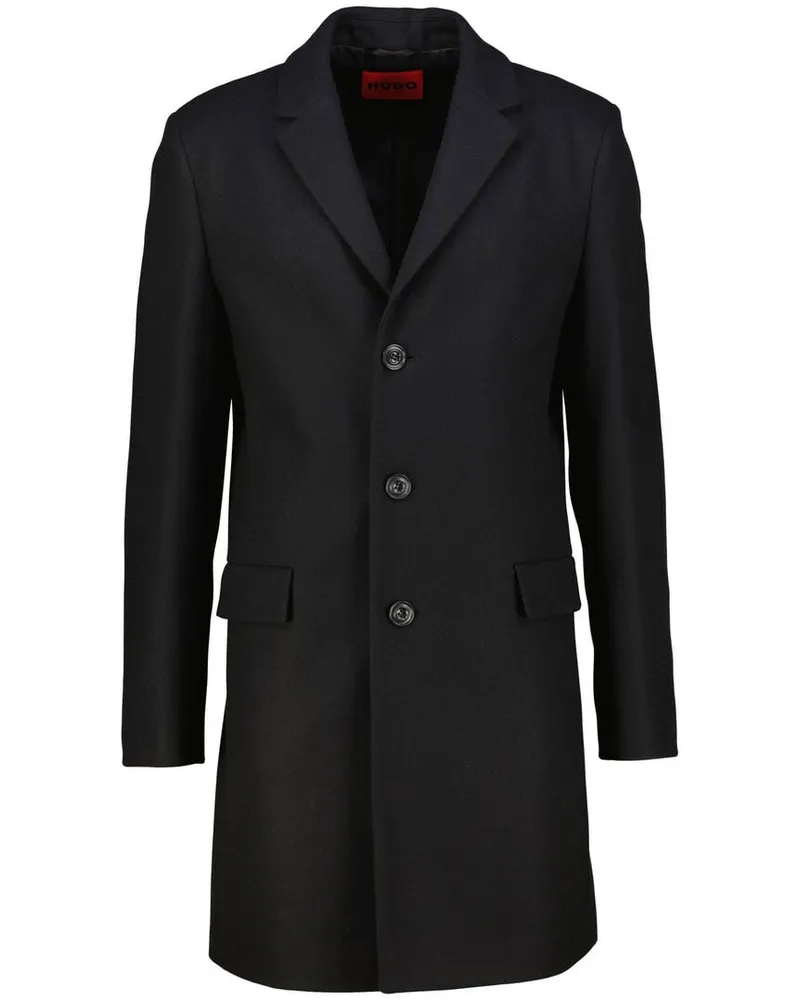 HUGO BOSS Herren Mantel aus Schurwoll-Mix MIGOR2541 Schwarz