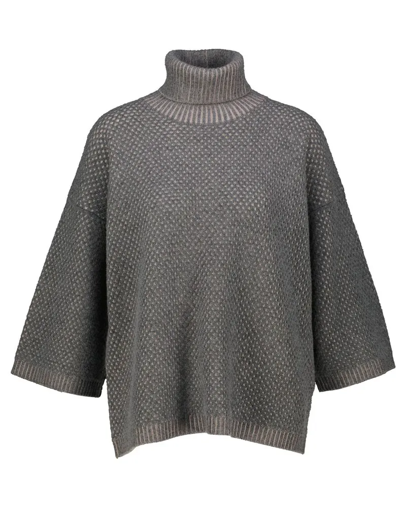 Fabiana Filippi Damen Rollkragenpullover PLATINUM Oversized Fit Anthrazit