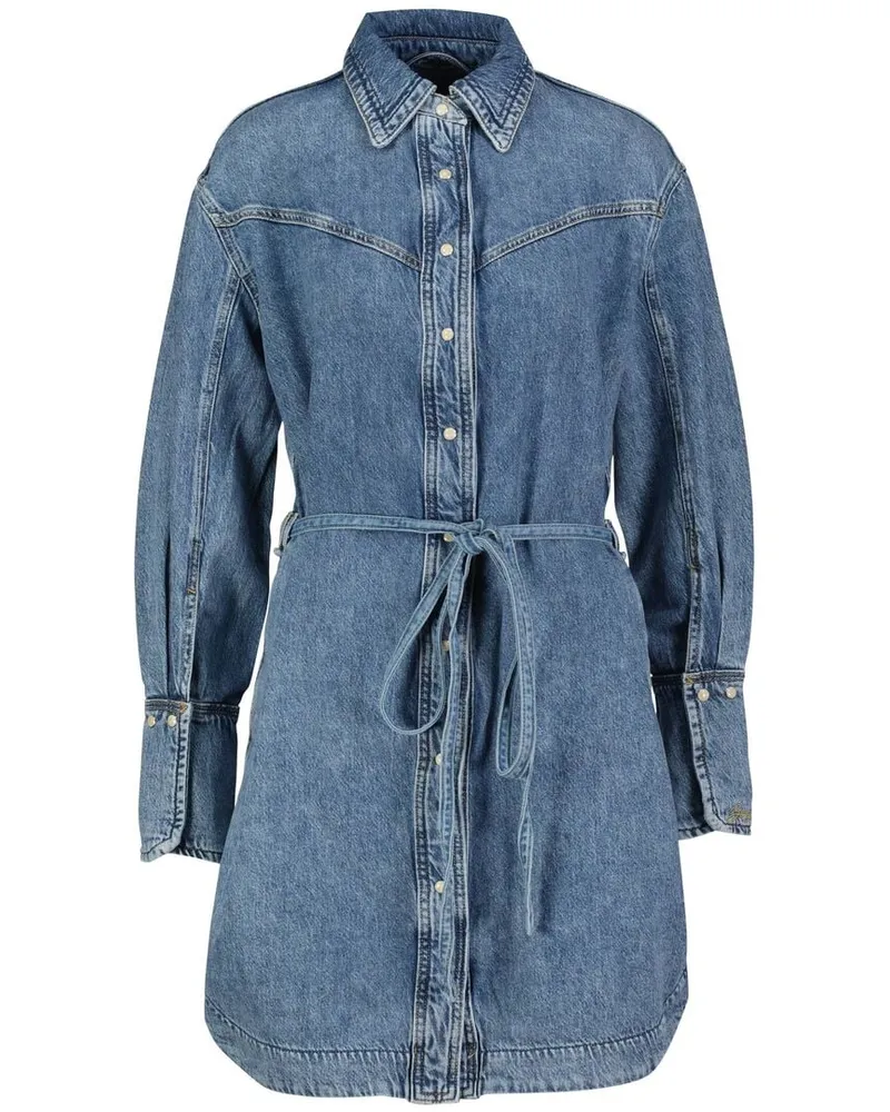HUGO BOSS Damen Jeanskleid C_SHIRTDRESS Mini Stoned