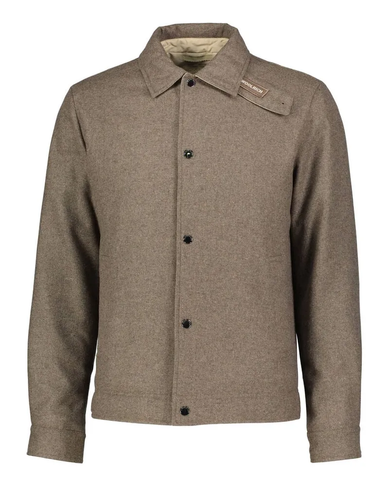 Woolrich Herren Übergangsjacke mit Wolle Camel