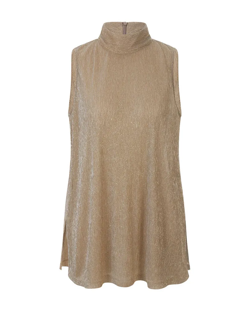 Riani Damen Top mit Stehkragen Gold