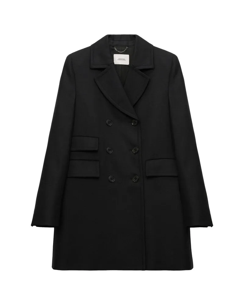 Dorothee Schumacher Damen Wollmantel STRIKING COOLNESS Schwarz