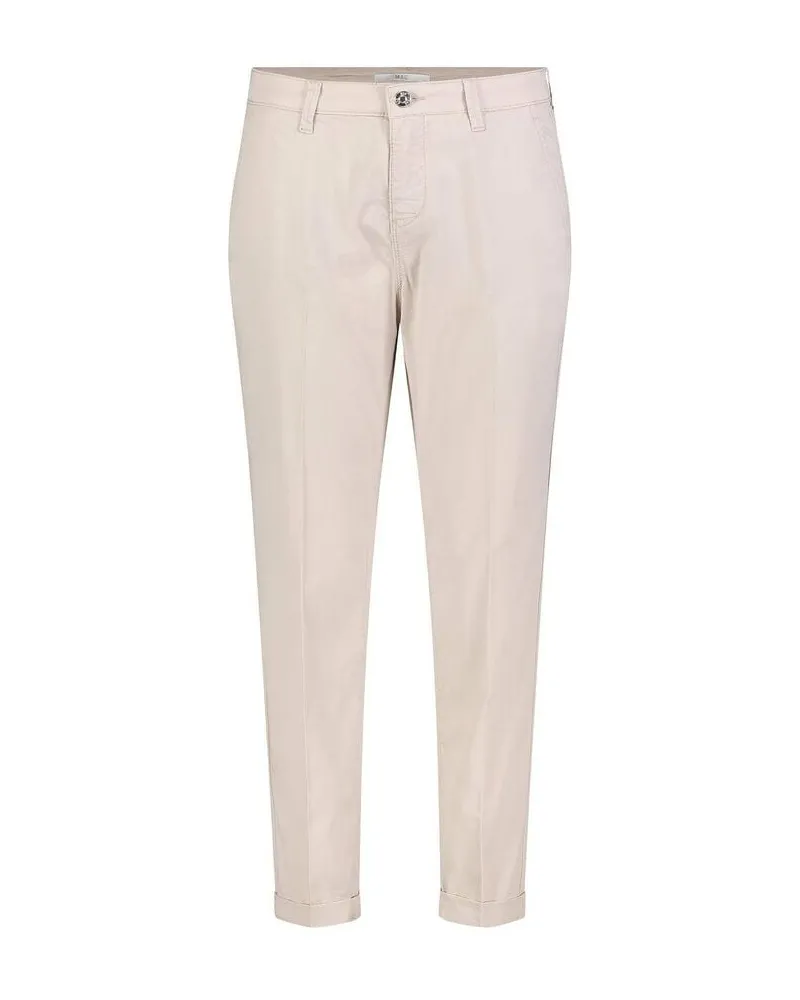 MAC Jeans Damen Chinohose TURN UP Offwhite