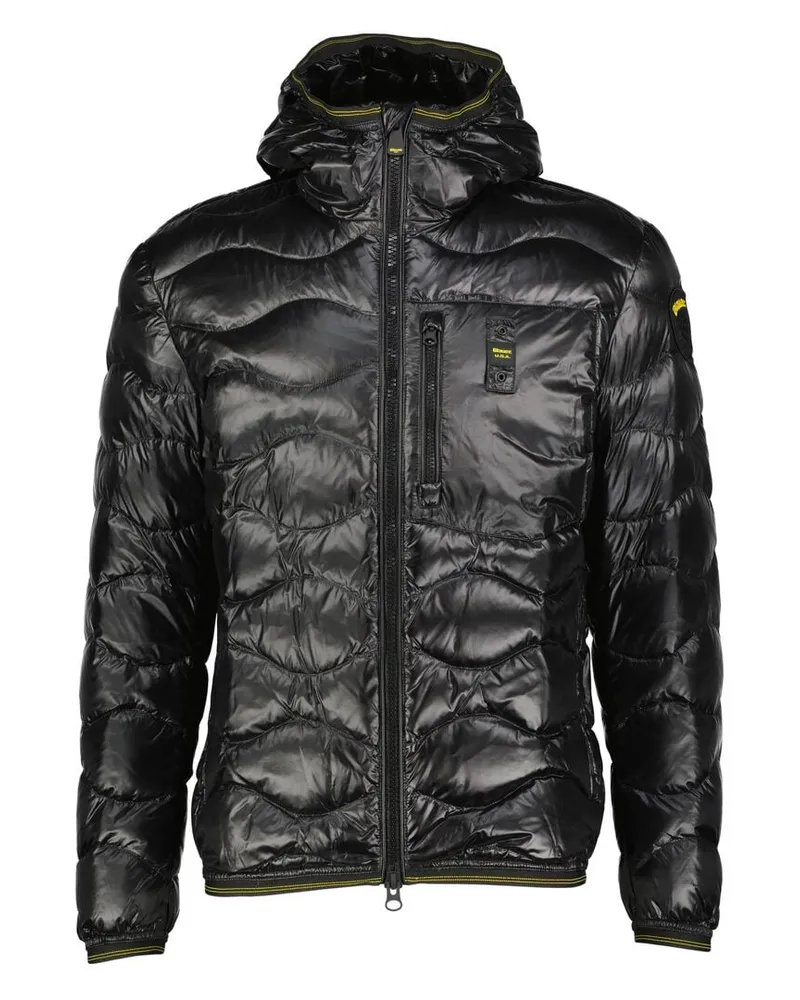 Blauer Herren Daunenjacke WAVE Schwarz