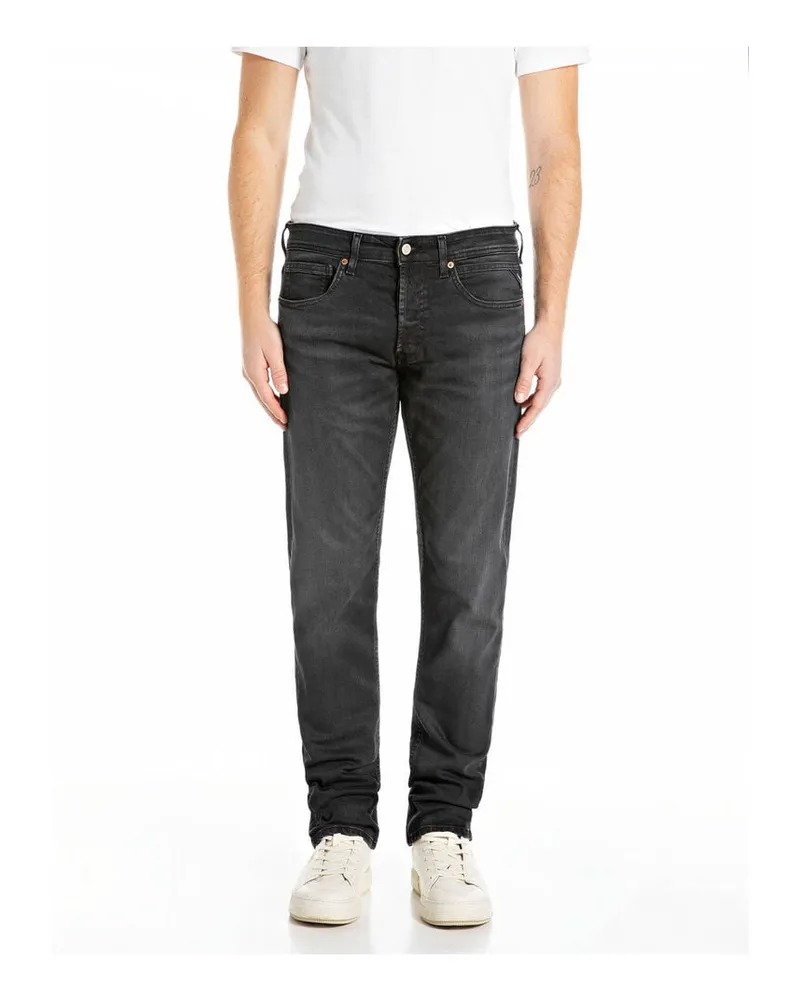 Replay Herren Jeans Straight Fit Anthrazit
