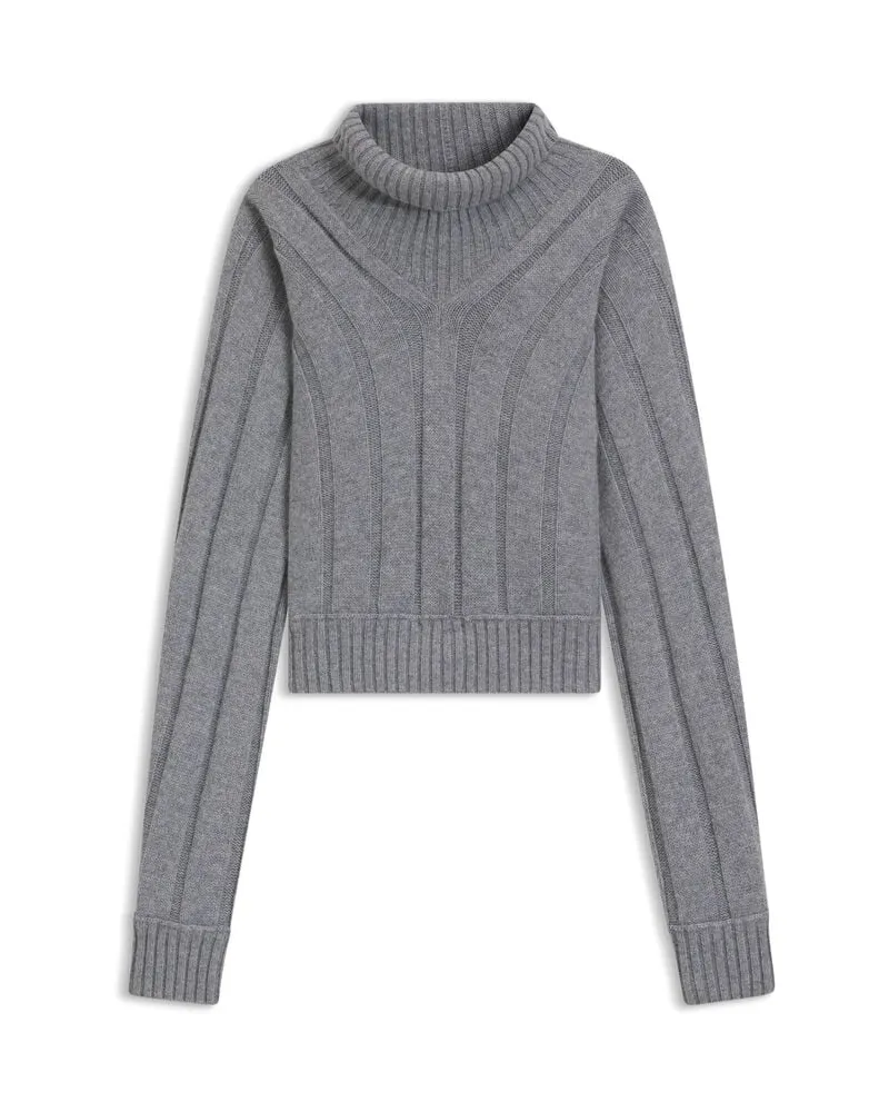 HUGO BOSS Damen Rollkragenpullover FISANIARA Silber