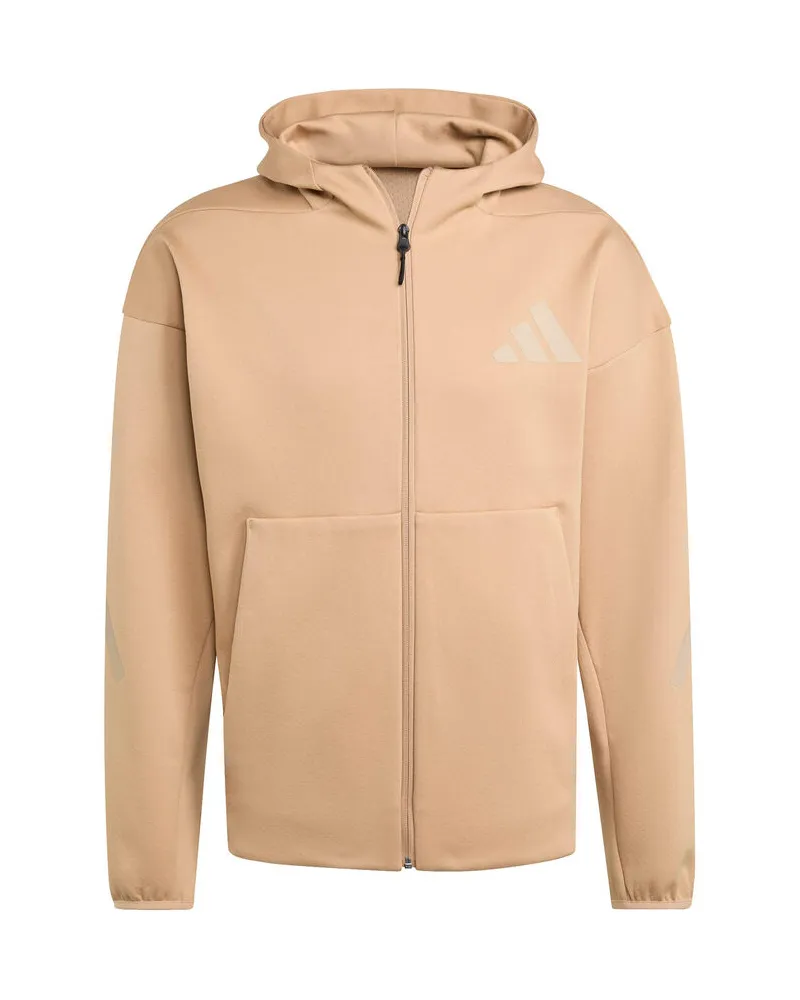 adidas Herren Sweatjacke Regular Fit Braun