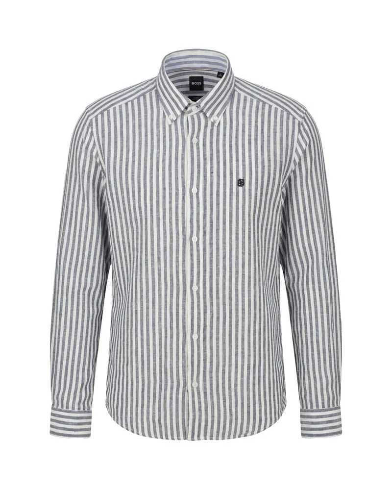 HUGO BOSS Herren Hemd H-LIAM-BD Marine