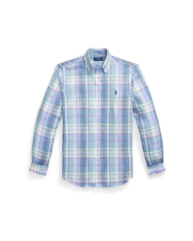 Ralph Lauren Herren Hemd aus Leinen Aqua