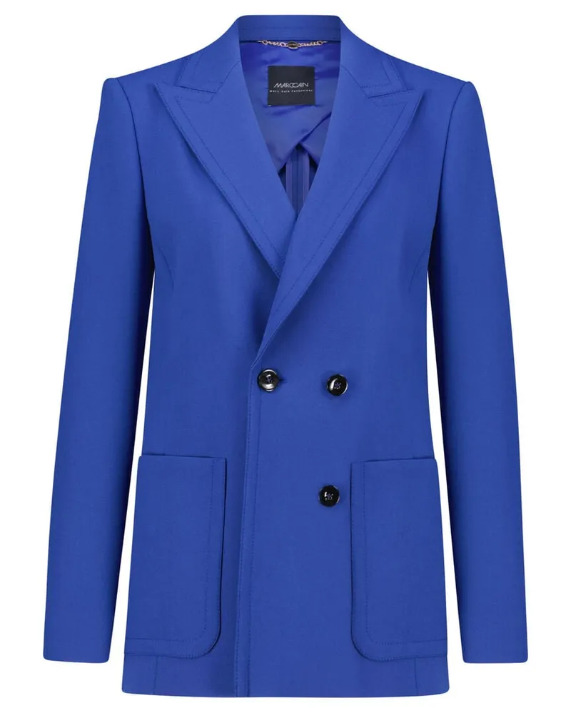 Marc Cain Damen Blazer mit aufsteigendem Revers Bleu