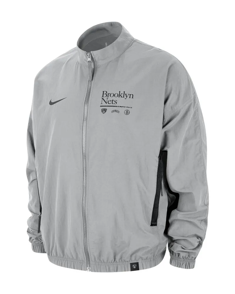 Nike Herren Trainingsjacke NBA-BROOKLYN NETS DNA COURTSIDE Grau