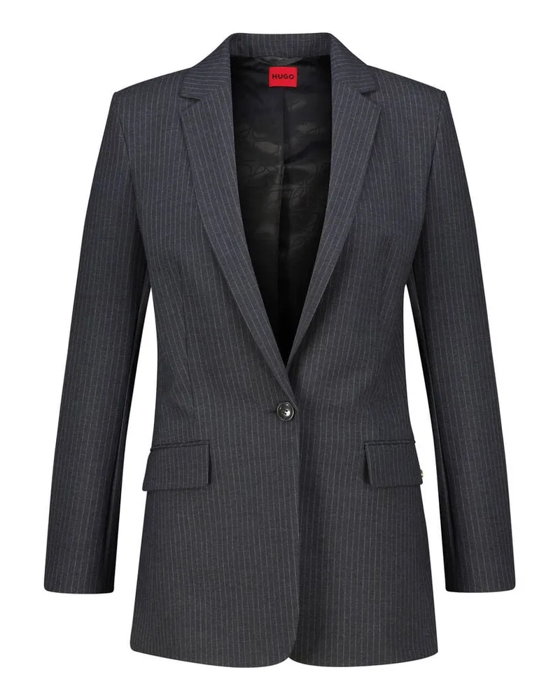 HUGO BOSS Damen Blazer mit Nadelstreifen ALEDONI Anthrazit