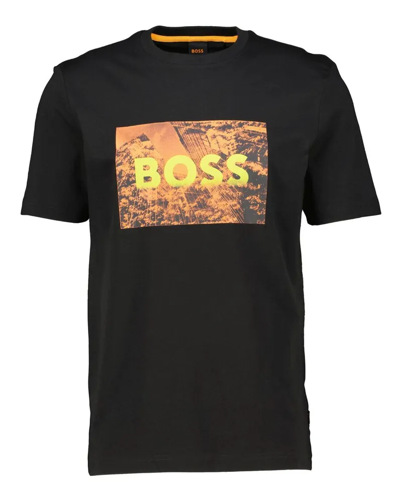 HUGO BOSS Herren T-Shirt TE BUILDING Schwarz