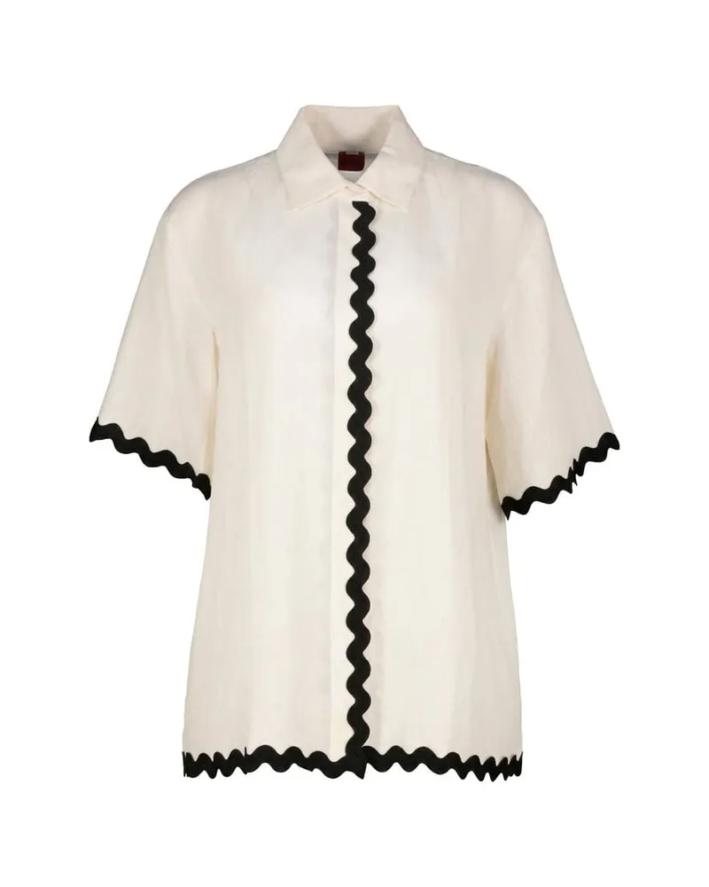 HUGO BOSS Damen Bluse CAMULE-1 Weiss