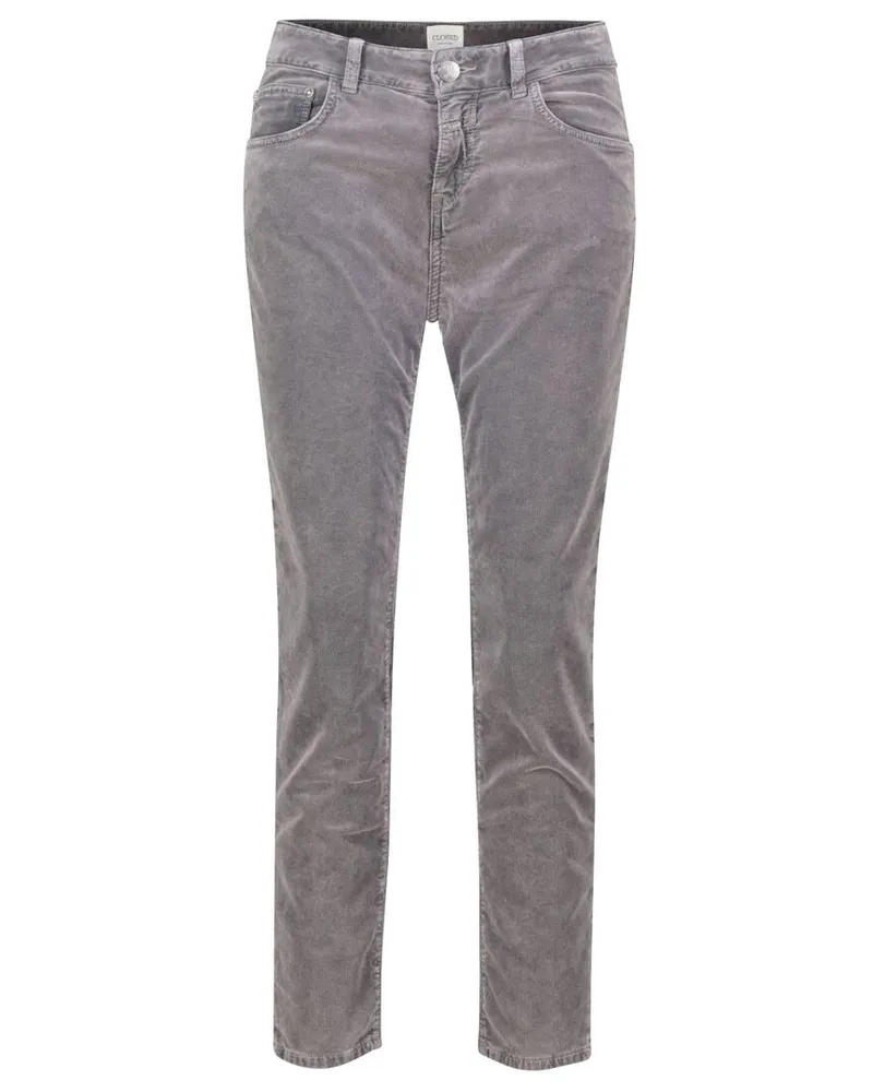 Closed Damen Samthose BAKER Skinny Fit verkürzt Grau