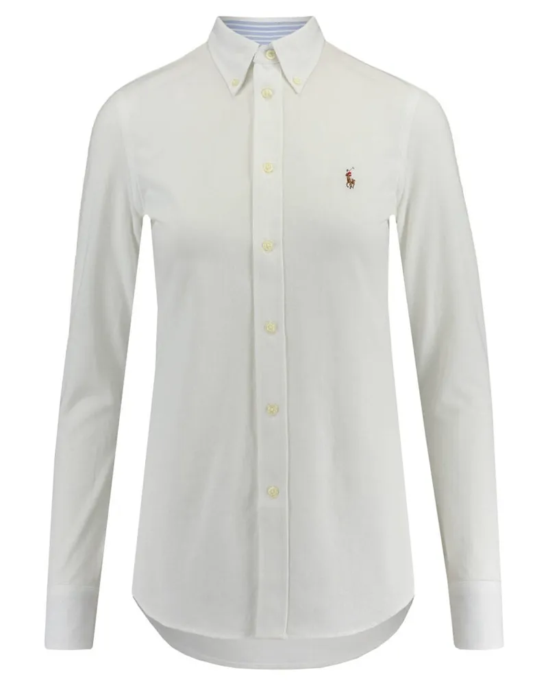 Ralph Lauren Damen Bluse Langarm Weiss